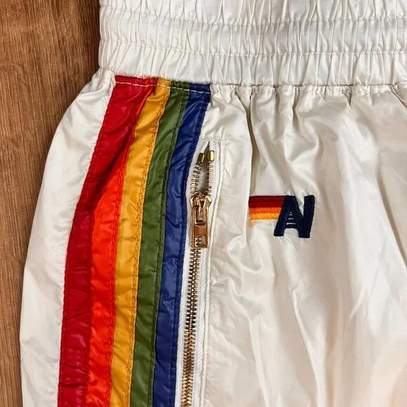 NWOT Aviator Nation 5 Stripe Dresden White Tracksuit Set Sz M